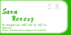 sara meresz business card